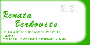 renata berkovits business card